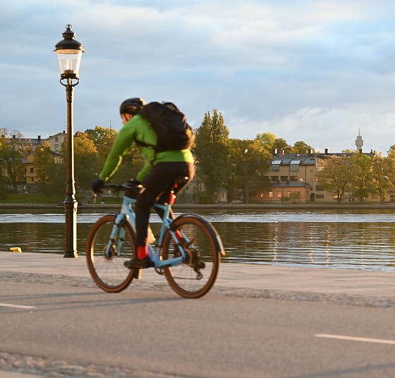 Cyklist i Stockholm